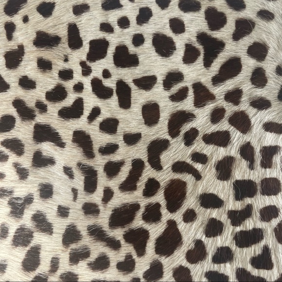Leopard Print Handmade Calf Hair Leather Clutch Bag - Picture 3 of 5